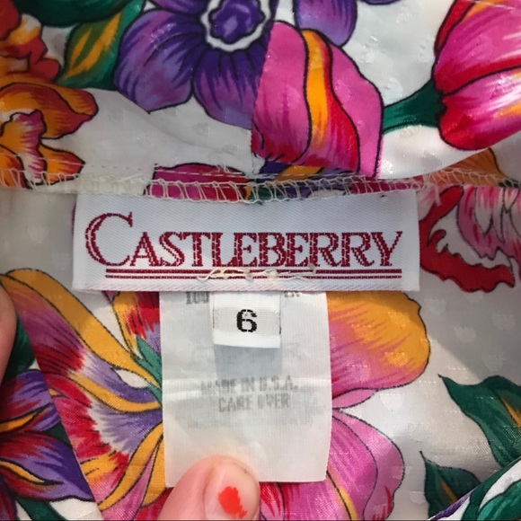 Vintage Silky Floral Blouse - Picture 8 of 8